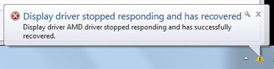 Display Driver Stopped Working